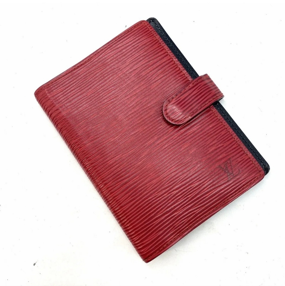 Authentic Louis Vuitton notebook cover agenda mini epi red